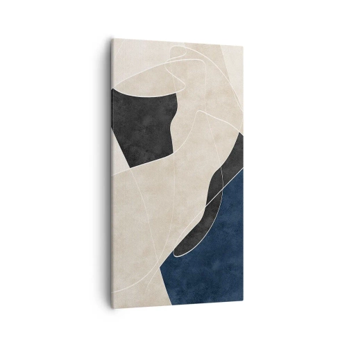 Impression sur toile - Image sur toile - Composition abstraite - contraste de couleurs - 55x100 cm