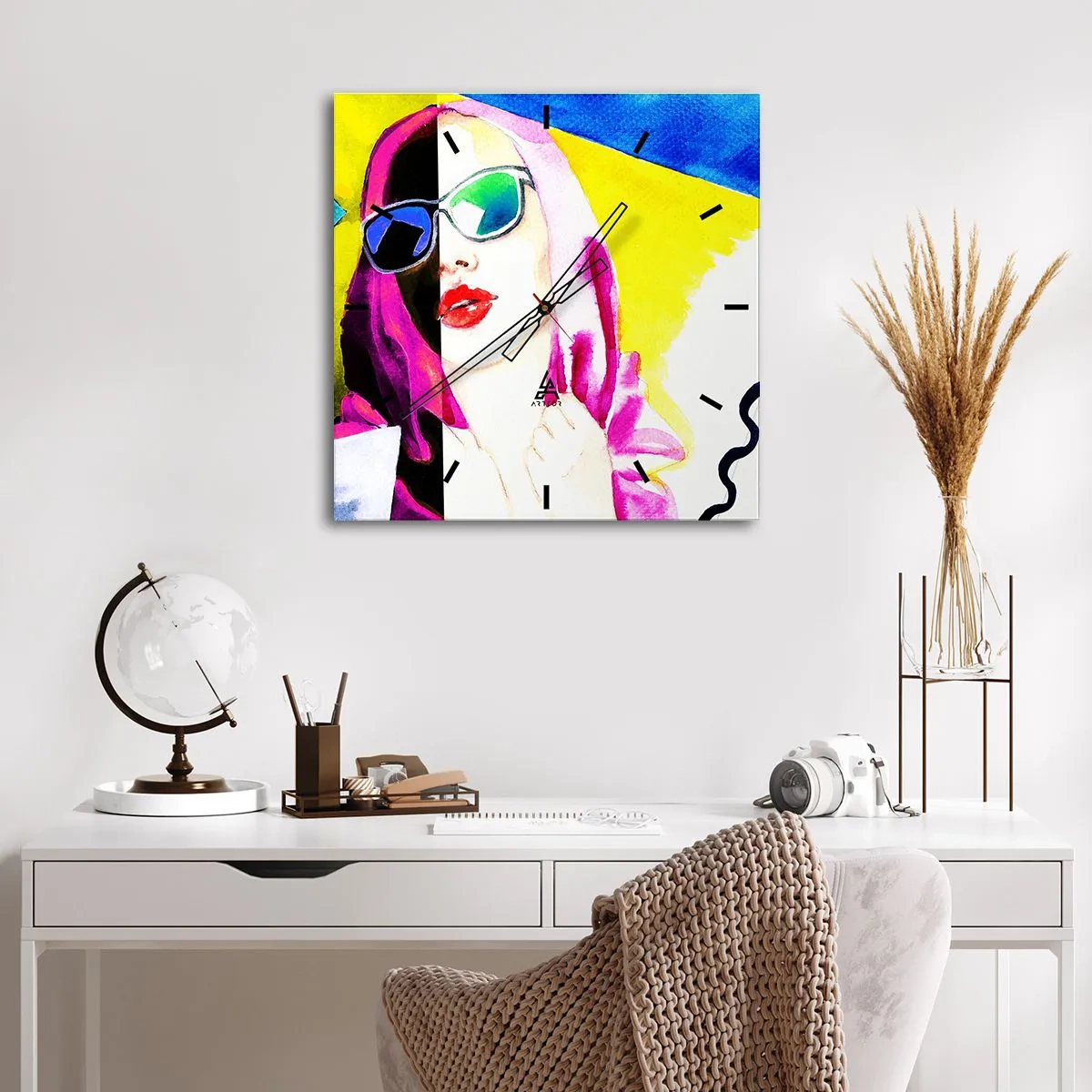 Horloge murale - Pendule murale - je ne suis pas blanche et je ne suis pas noire - 40x40 cm