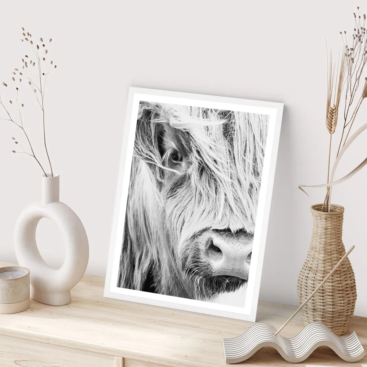 Affiche dans un cadre blanc - Poster - Sauvagerie écossaise - 50x70 cm
