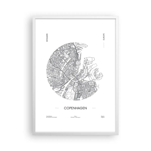 Affiche dans un cadre blanc - Poster - Anatomie de Copenhague - 50x70 cm
