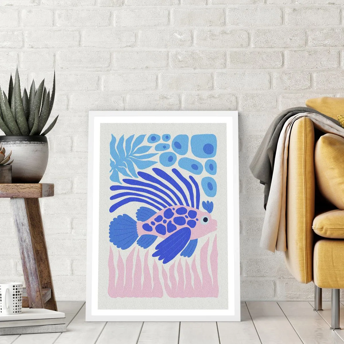 Affiche dans un cadre blanc - Poster - Dans son élément - 70x100 cm