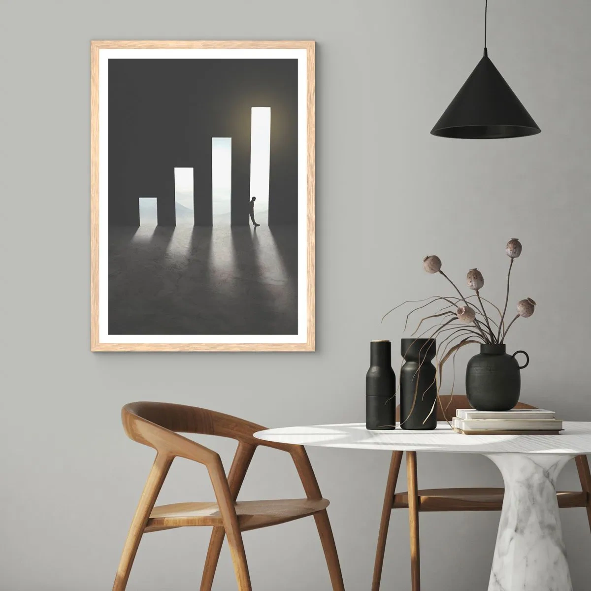Affiche dans un chêne clair - Poster - Succès – impression - 61x91 cm