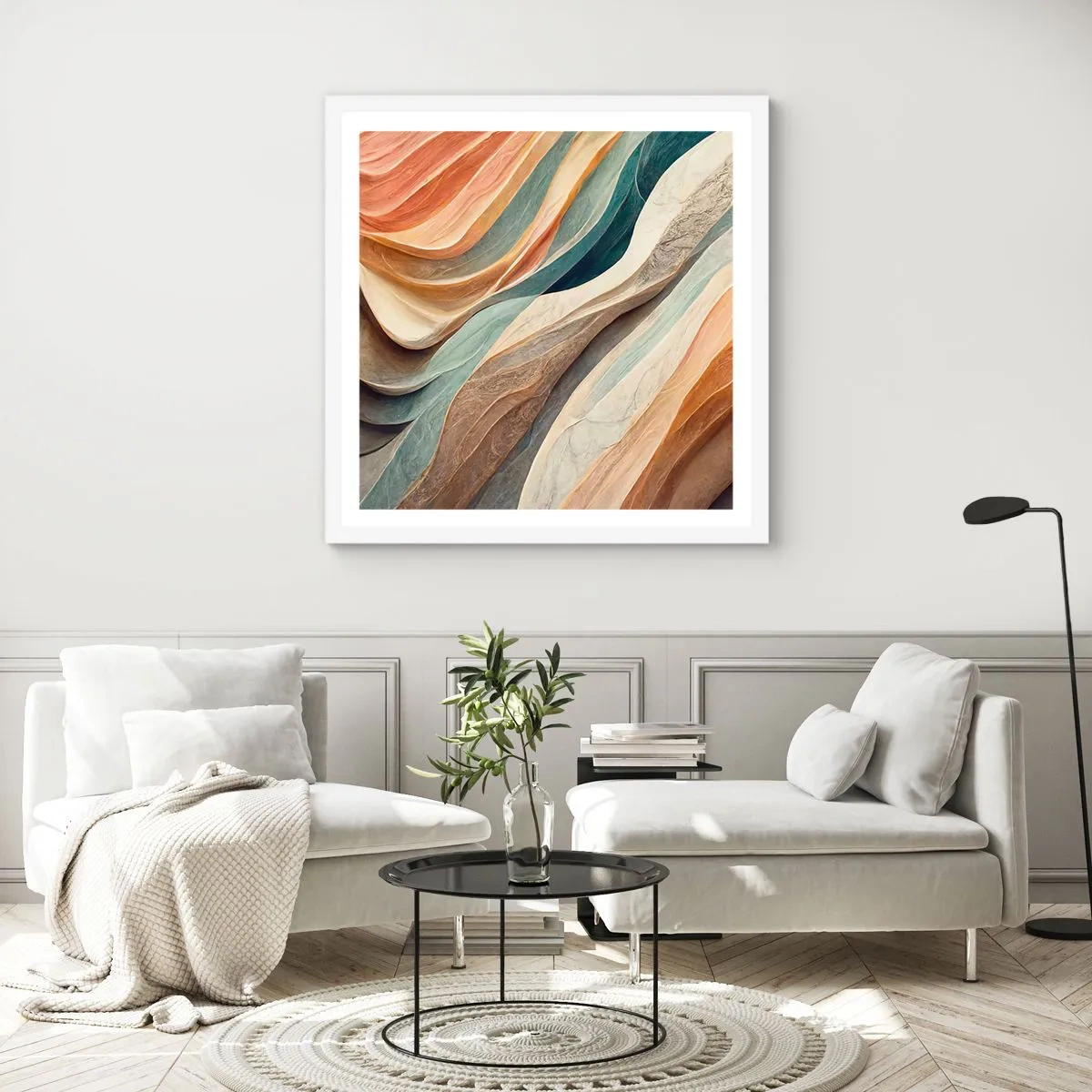 Affiche dans un cadre blanc - Poster - Le moment avant le changement - 30x30 cm