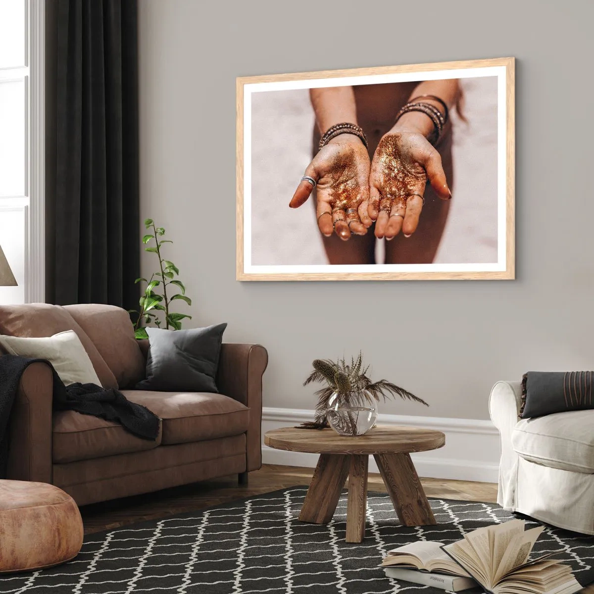 Affiche dans un chêne clair - Poster - Un don pour vous - 100x70 cm