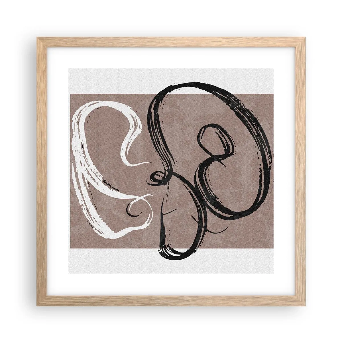 Affiche dans un chêne clair - Poster - Composition – la recherche de la plénitude - 40x40 cm