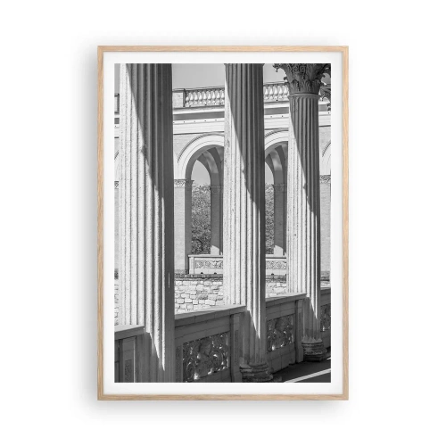 Affiche dans un chêne clair - Poster - Arcade ensoleillée - 70x100 cm