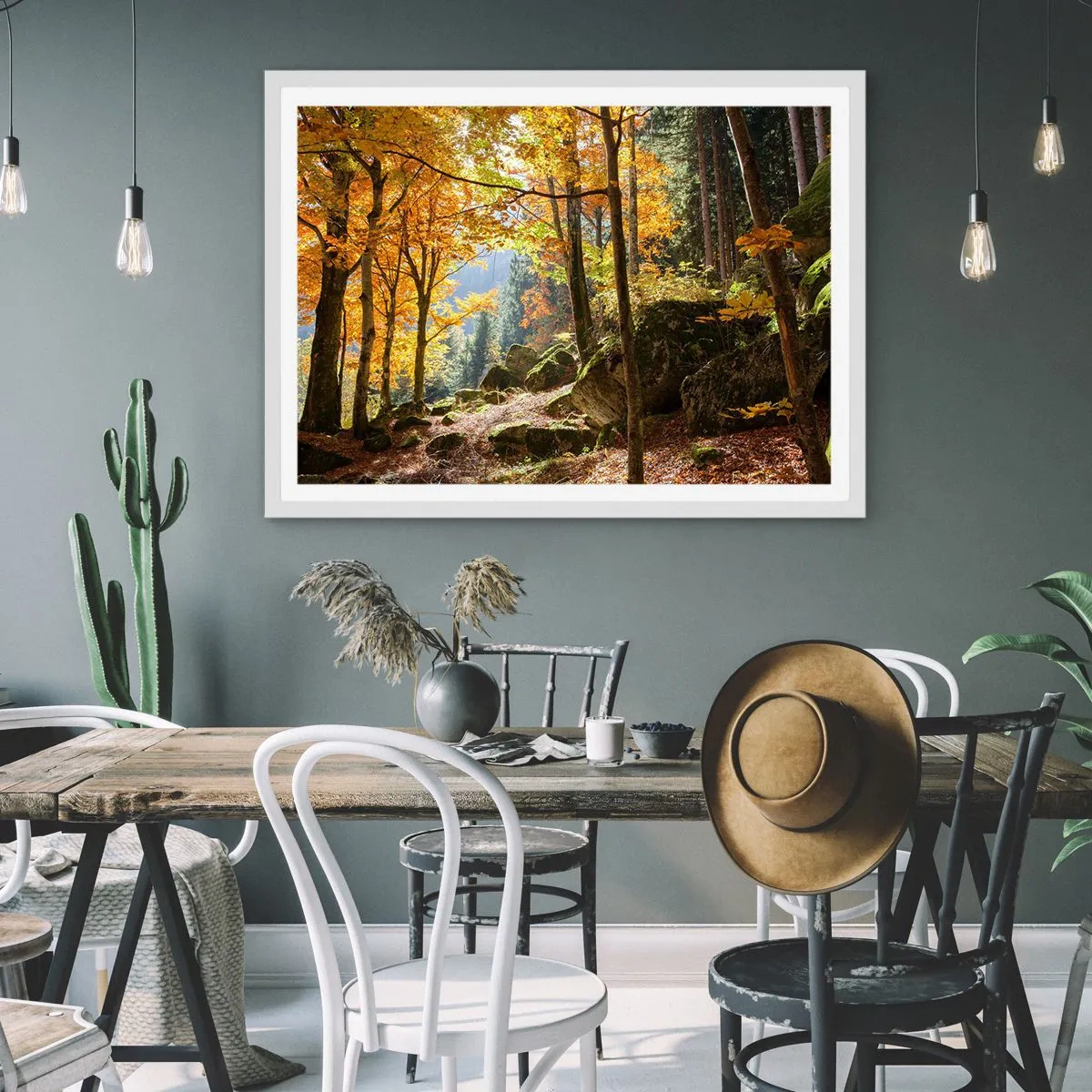 Affiche dans un cadre blanc - Poster - Il est temps de se détendre - 70x50 cm