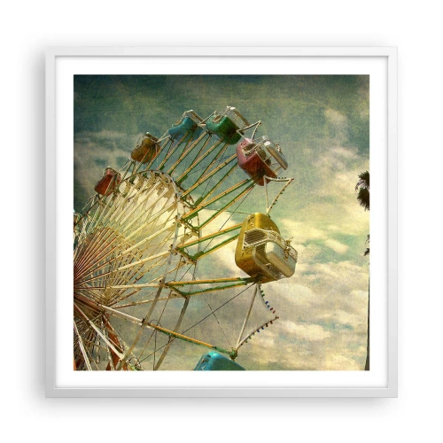 Affiche dans un cadre blanc - Poster - On va faire la fête - 60x60 cm