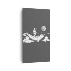 Impression sur toile - Image sur toile - Cavalier de l'espace - 55x100 cm