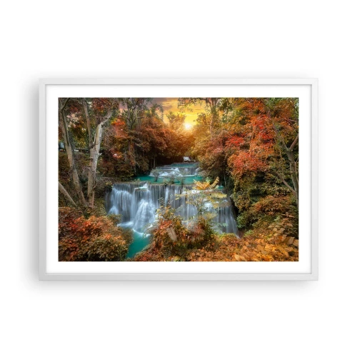 Affiche dans un cadre blanc - Poster - Trésor caché de la forêt - 70x50 cm