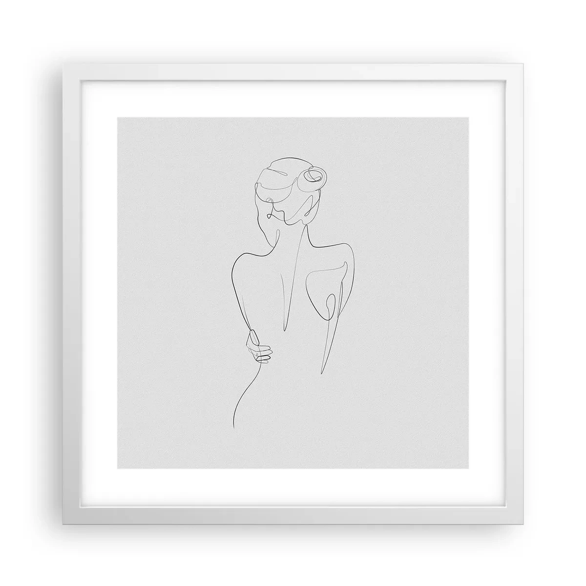 Affiche dans un cadre blanc - Poster - Musique corporelle - 40x40 cm