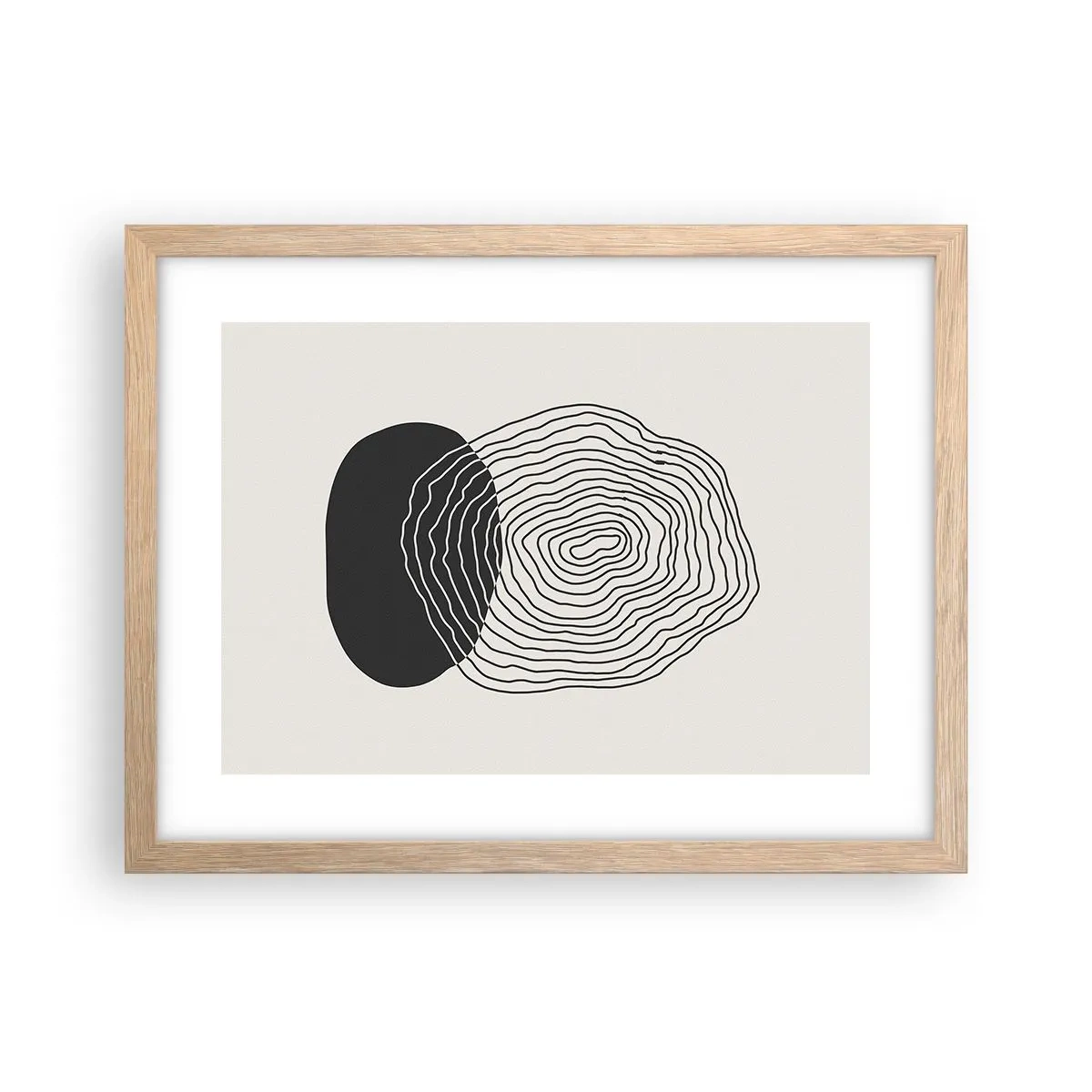 Affiche dans un chêne clair - Poster - Durabilité et oscillation - 40x30 cm