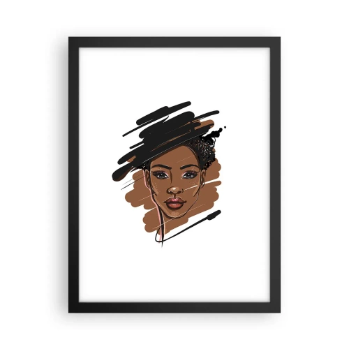 Affiche dans un cadre noir - Poster - Doux comme le chocolat - 30x40 cm