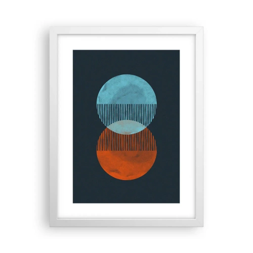 Affiche dans un cadre blanc - Poster - Fantaisie astronomique - 30x40 cm