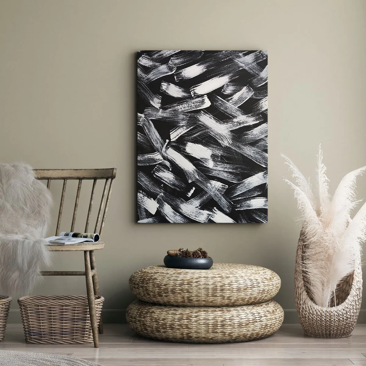 Impression sur toile - Image sur toile - L'abstraction dans l'esprit industriel - 55x100 cm