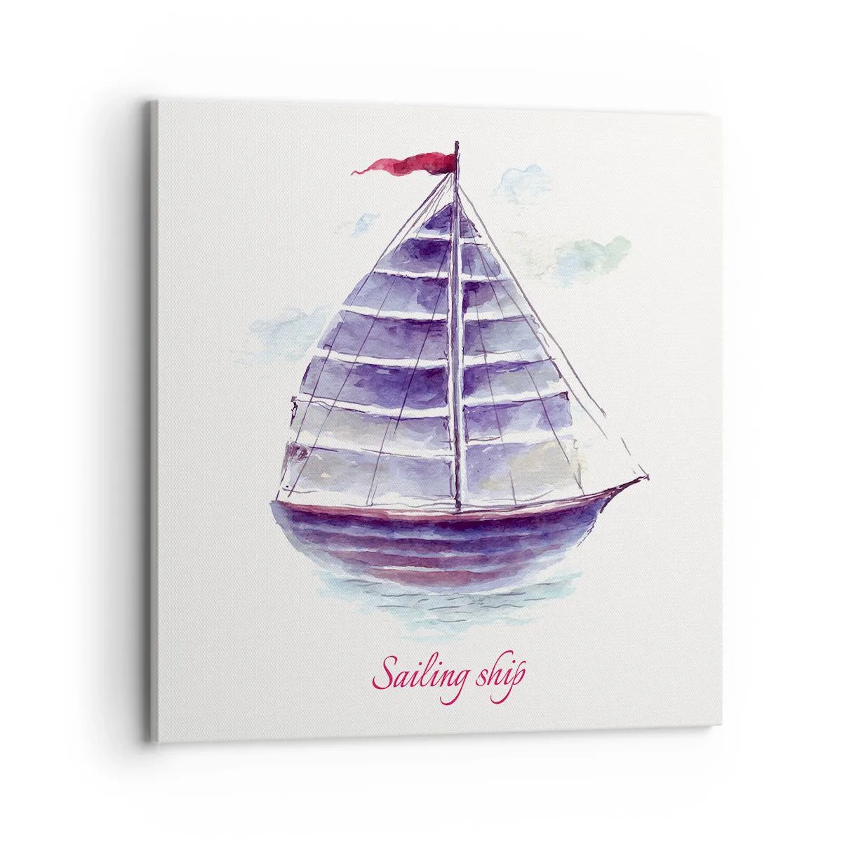 Impression sur toile - Image sur toile - Plein de voiles et d’eau calme - 70x70 cm