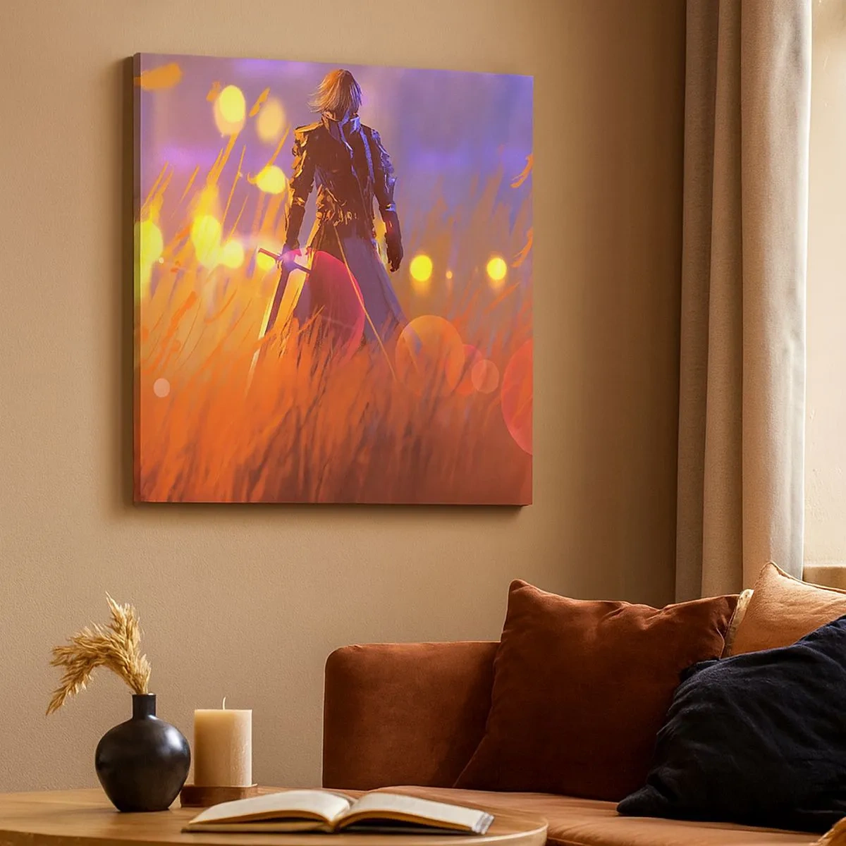 Impression sur toile - Image sur toile - Chevalier errant - 30x30 cm