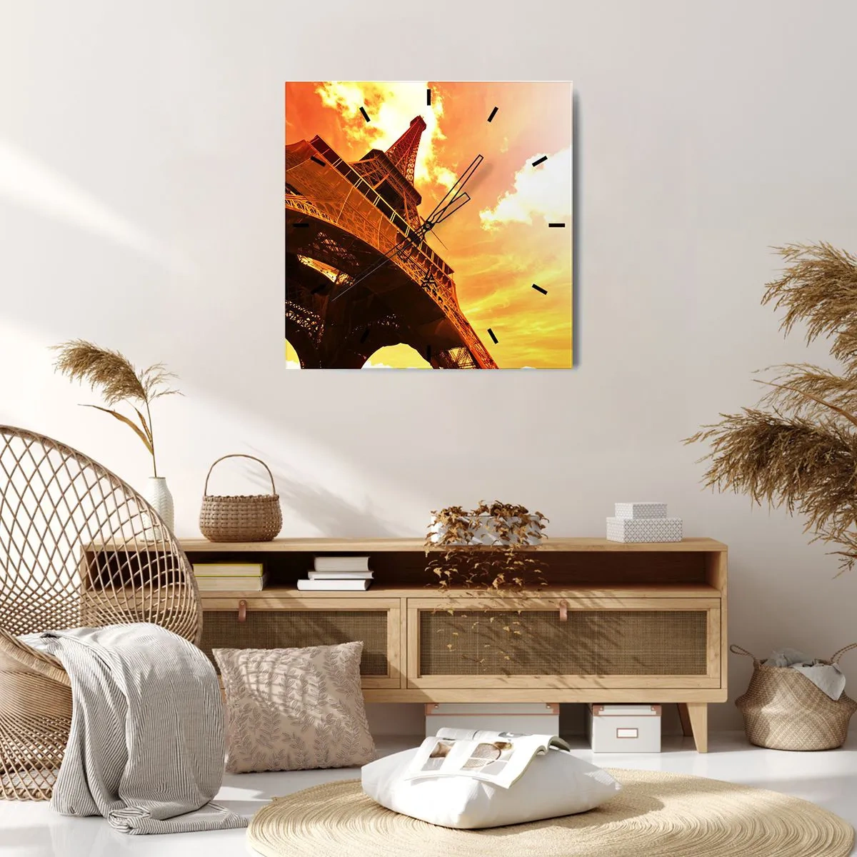Horloge murale - Pendule murale - Monumental, car il est doré par le soleil - 40x40 cm