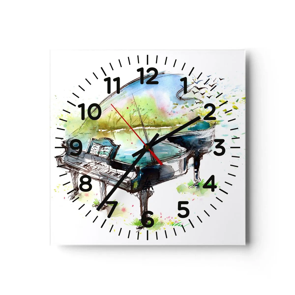 Horloge murale - Pendule murale - Enchanté en musique - 40x40 cm