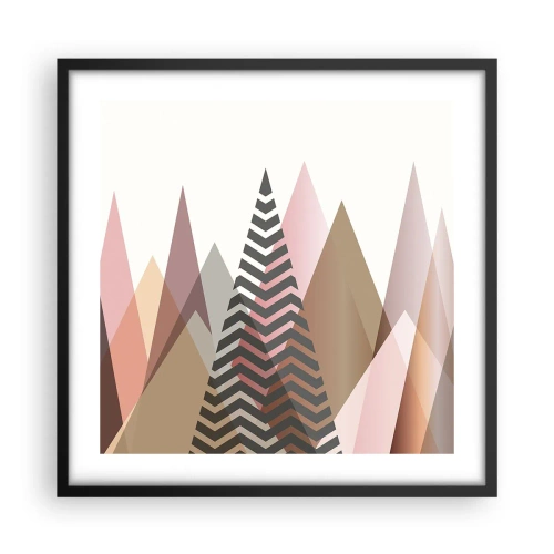 Affiche dans un cadre noir - Poster - Vue pyramidale - 50x50 cm