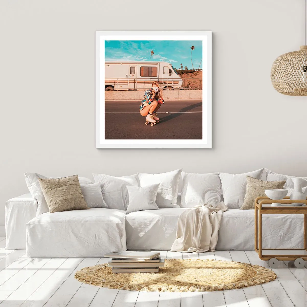 Affiche dans un cadre blanc - Poster - Souriez s'il-vous-plait! - 40x40 cm