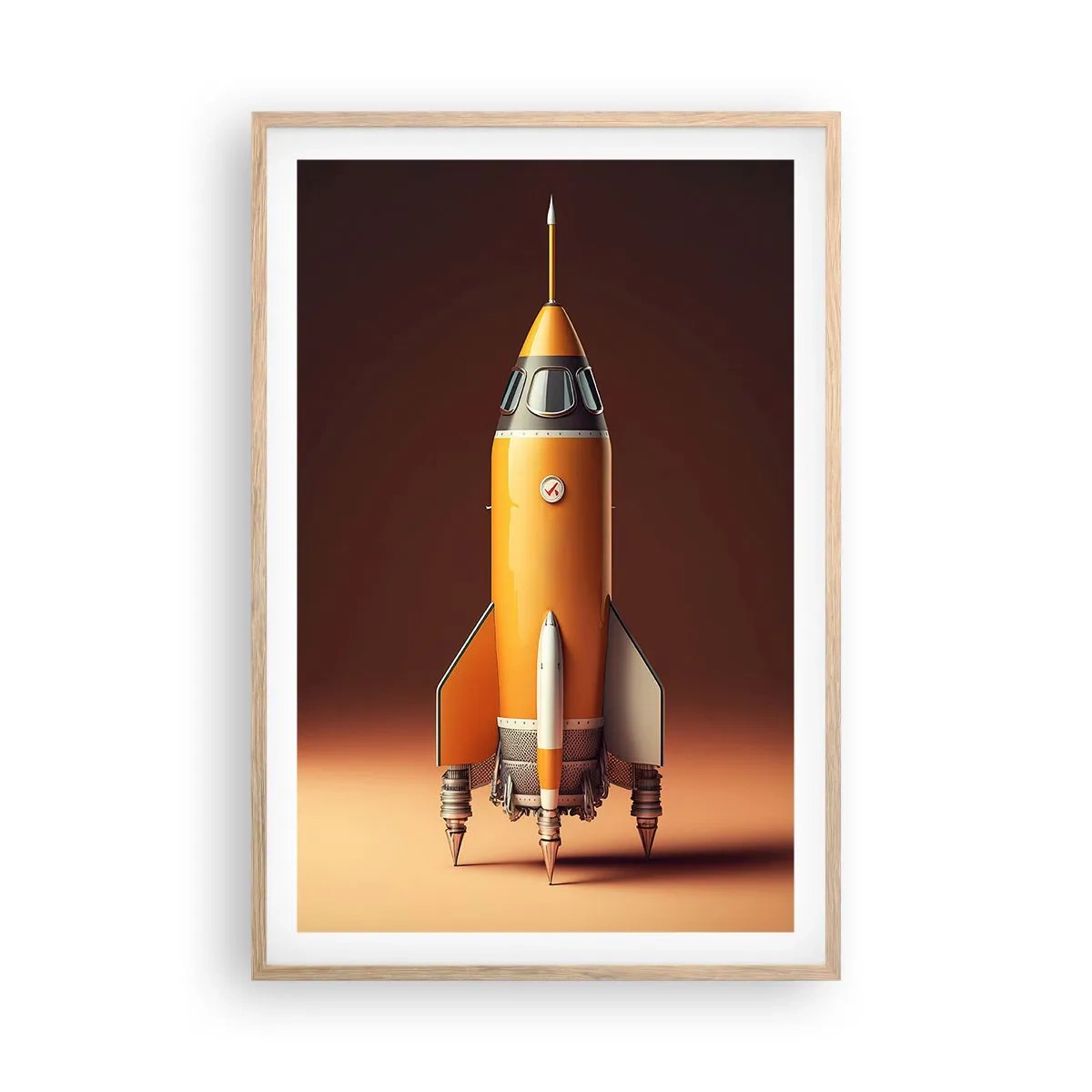 Affiche dans un chêne clair - Poster - Ça commence par un rêve - 61x91 cm