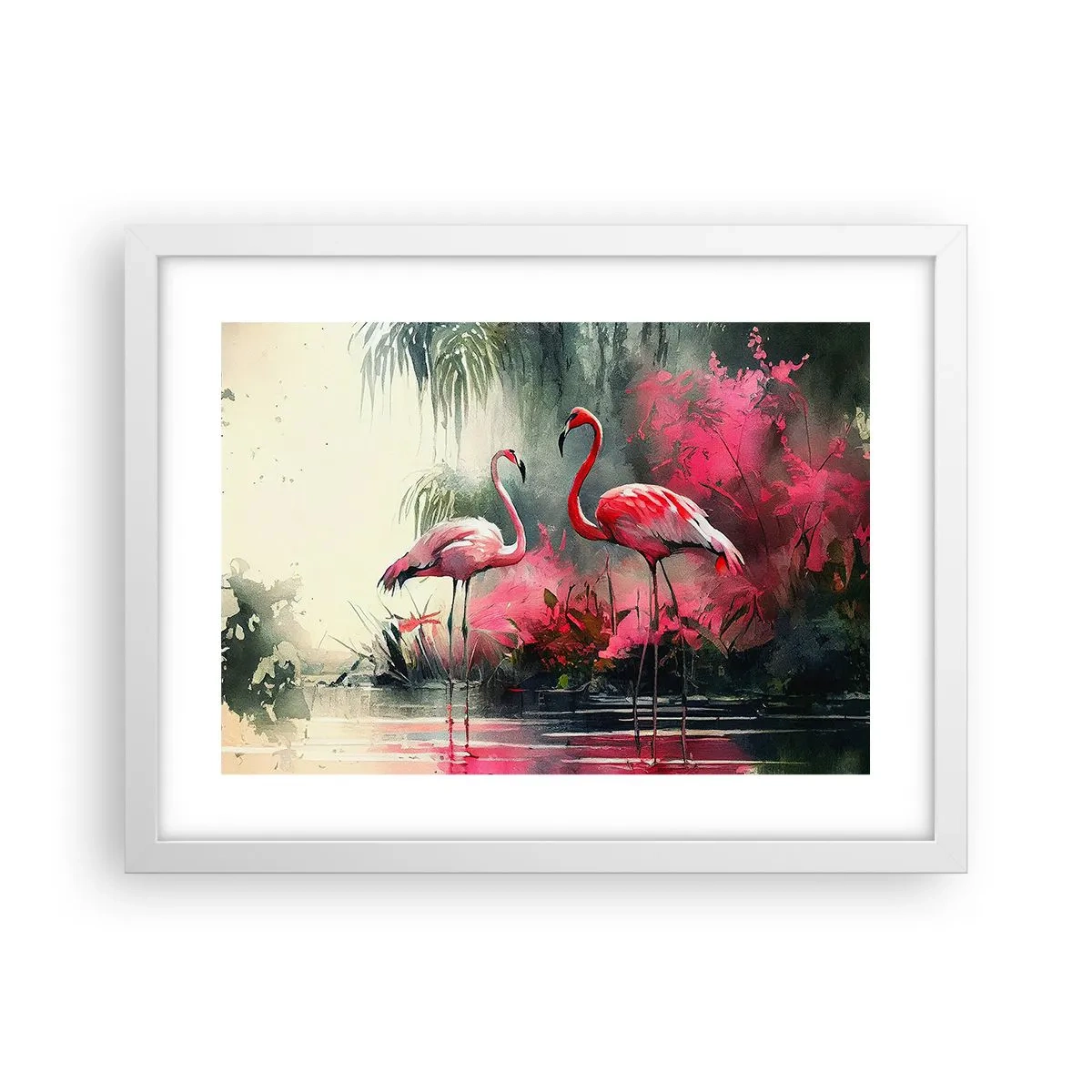 Affiche dans un cadre blanc - Poster - Une leçon de grâce naturelle - 40x30 cm