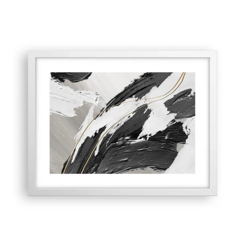 Affiche dans un cadre blanc - Poster - L'abstraction à grande échelle - 40x30 cm