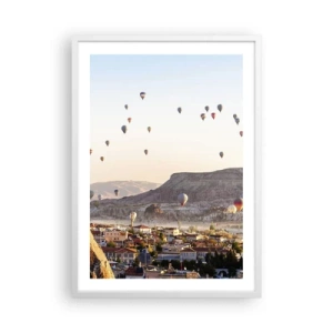 Affiche dans un cadre blanc - Poster - Comme des navires dans le ciel - 50x70 cm