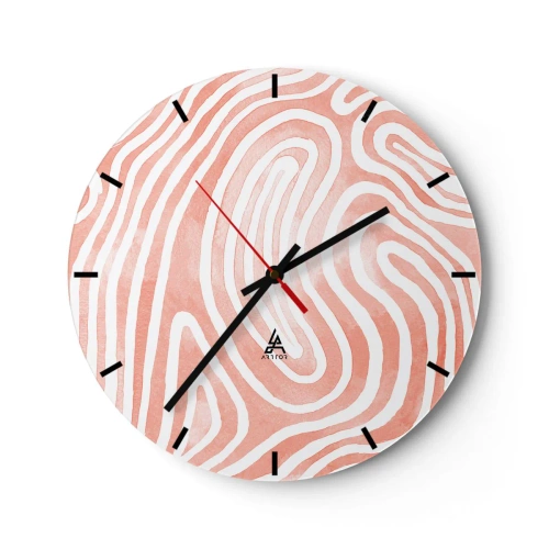 Horloge murale - Pendule murale - Dans le labyrinthe de corail - 40x40 cm