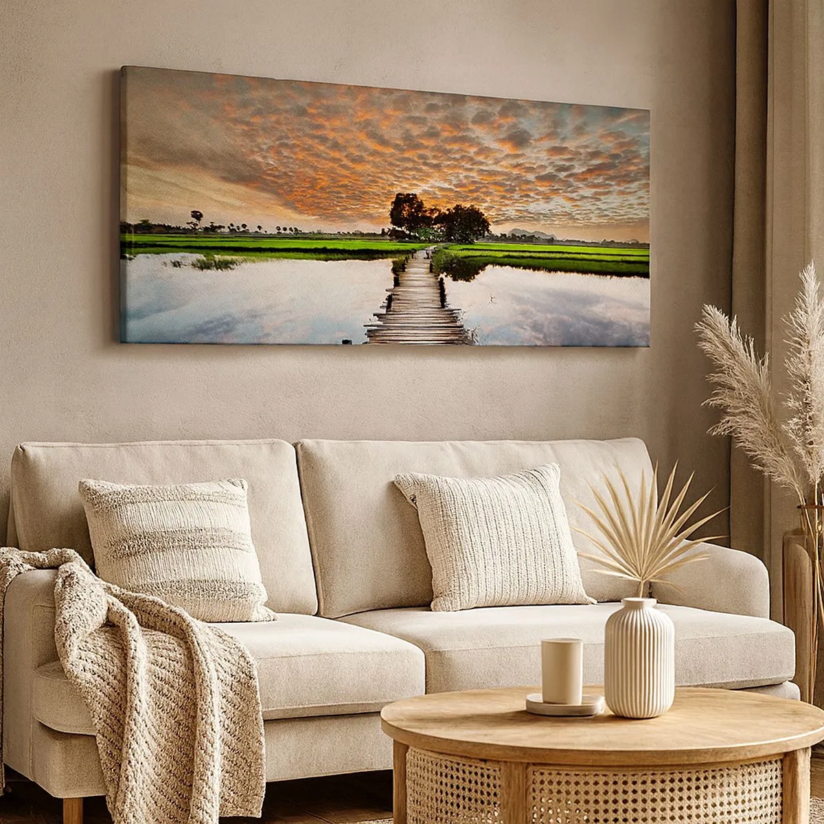 Impression sur toile - Image sur toile - Étendez vos bras - respirez - 100x40 cm