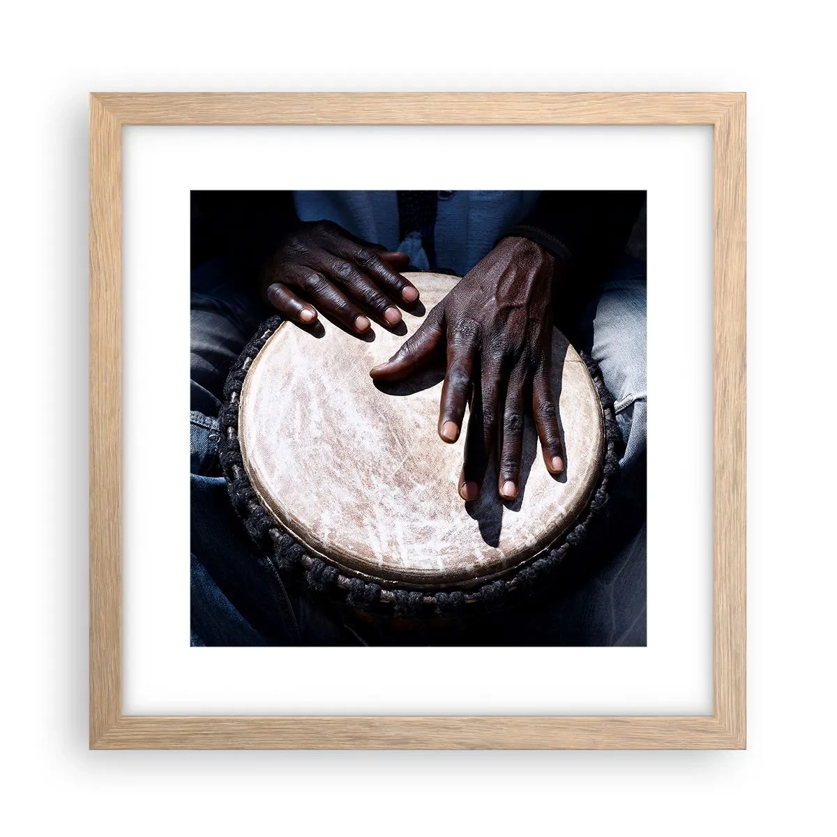 Affiche dans un chêne clair - Poster - Vis à son rythme - 30x30 cm