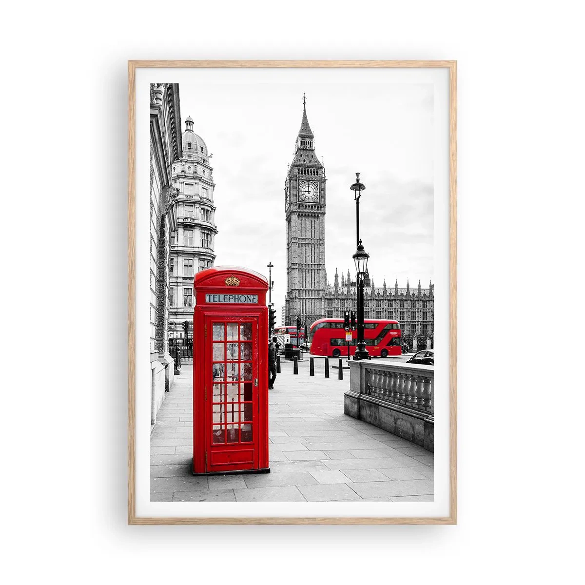 Affiche dans un chêne clair - Poster - Sans aucun doute Londres - 70x100 cm