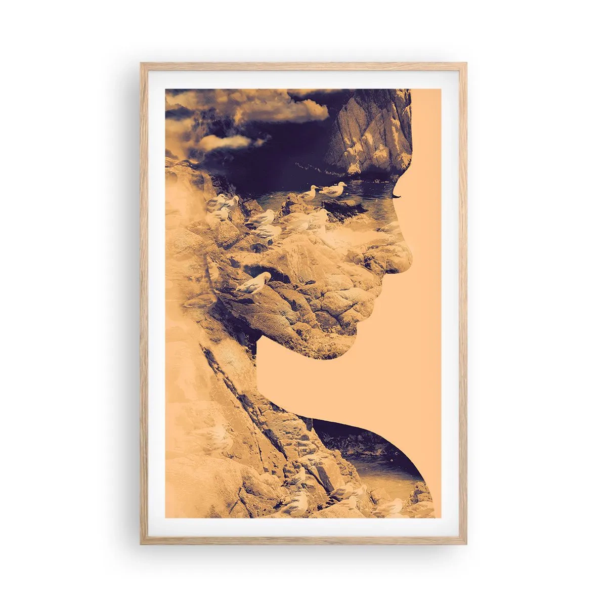Affiche dans un chêne clair - Poster - Beauté de la nature - 61x91 cm