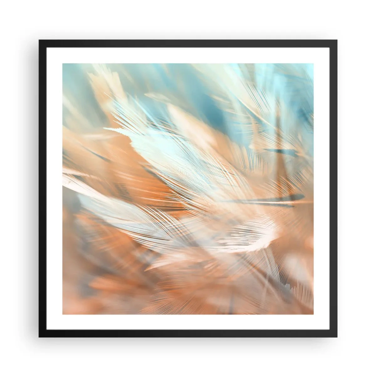 Affiche dans un cadre noir - Poster - Au pays de la douceur - 60x60 cm