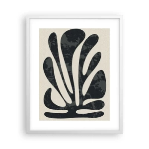 Affiche dans un cadre blanc - Poster - Abstraction à plusieurs doigts - 40x50 cm