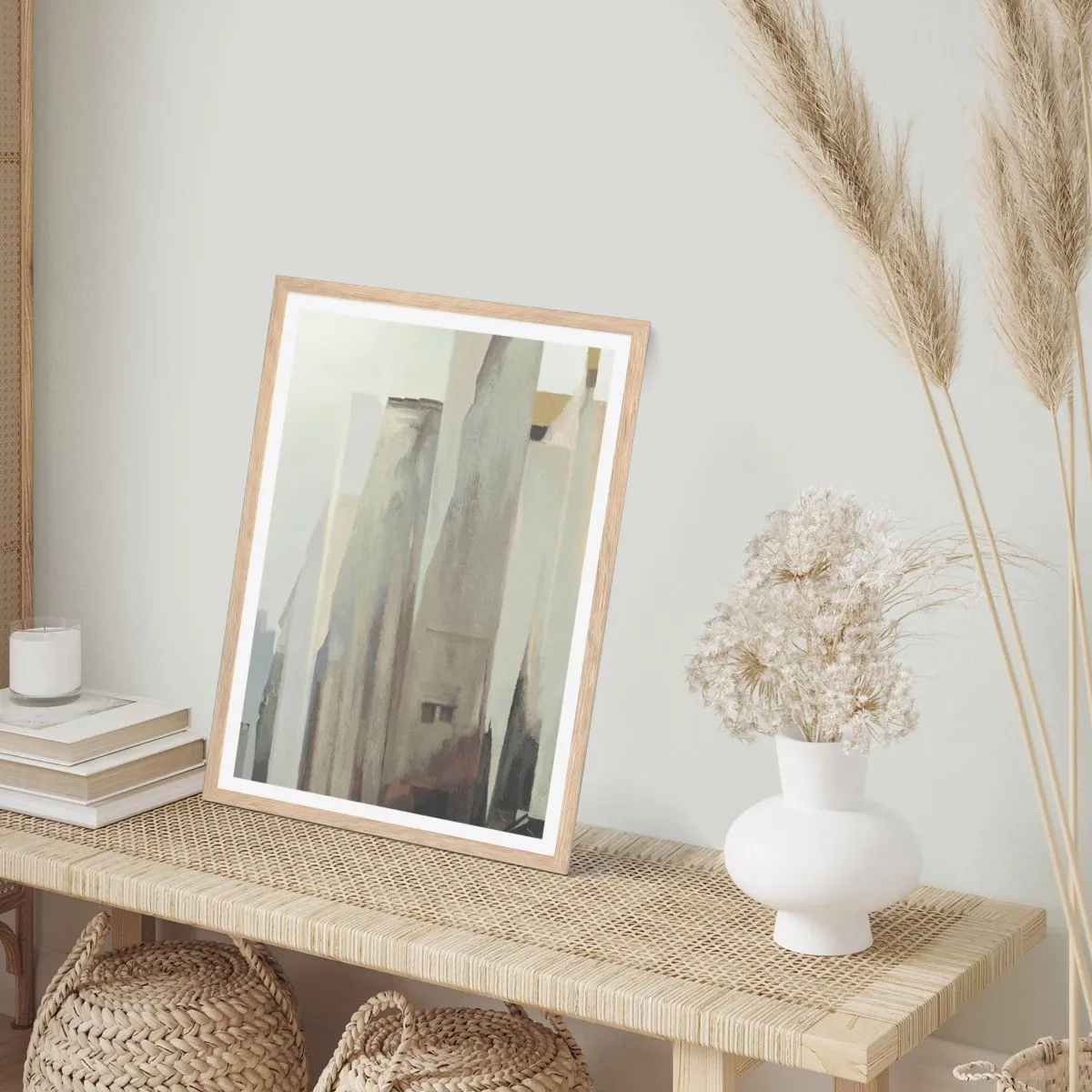 Affiche dans un chêne clair - Poster - Rêve de la ville - 50x70 cm