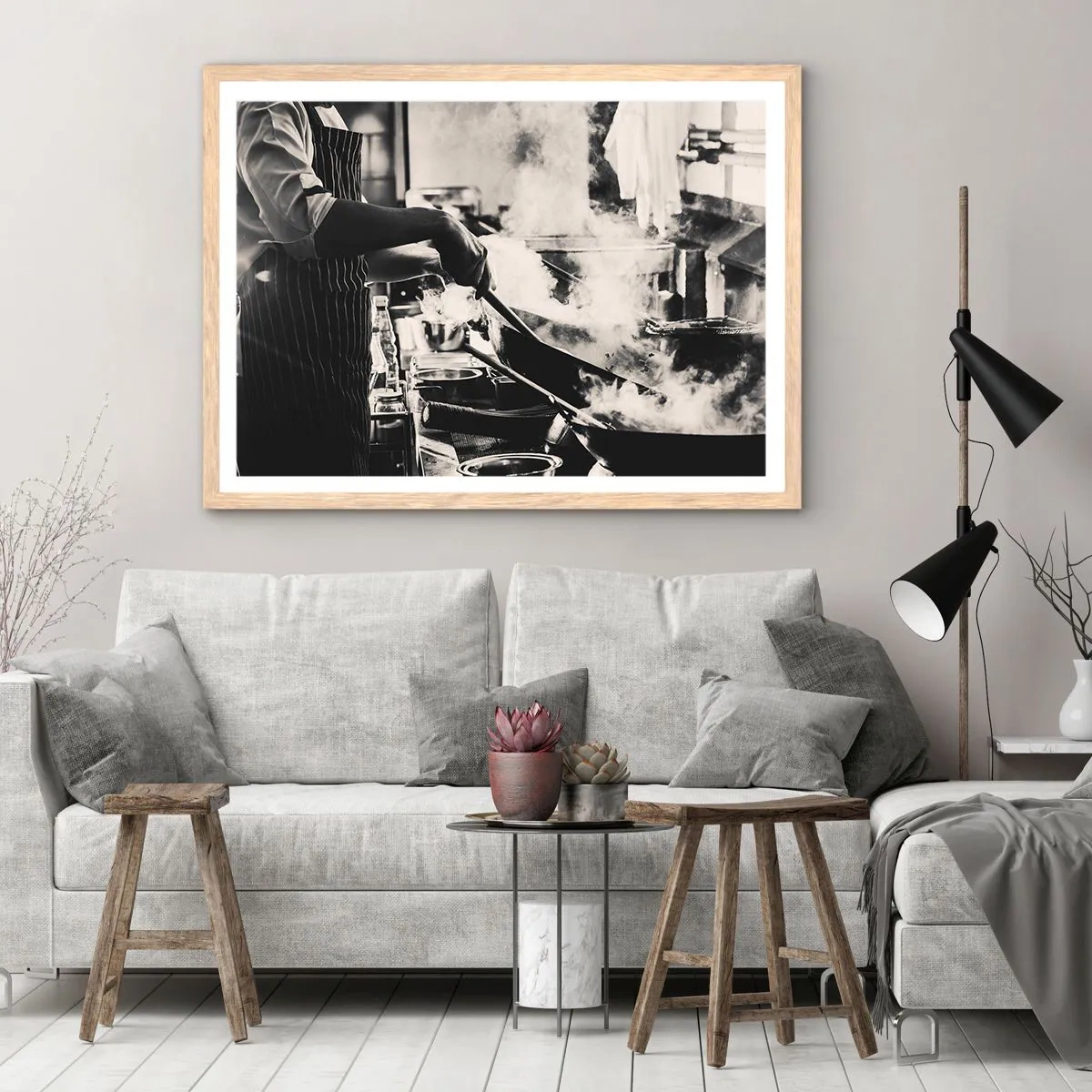 Affiche dans un chêne clair - Poster - Alchimie des saveurs - 70x50 cm