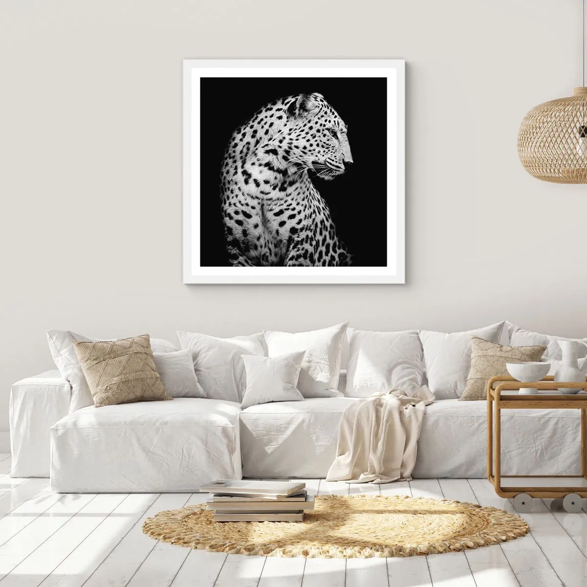 Affiche dans un cadre blanc - Poster - Presque un profil parfait! - 60x60 cm