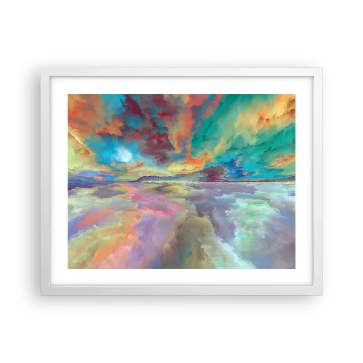 Affiche dans un cadre blanc - Poster - Deux paradis - 50x40 cm