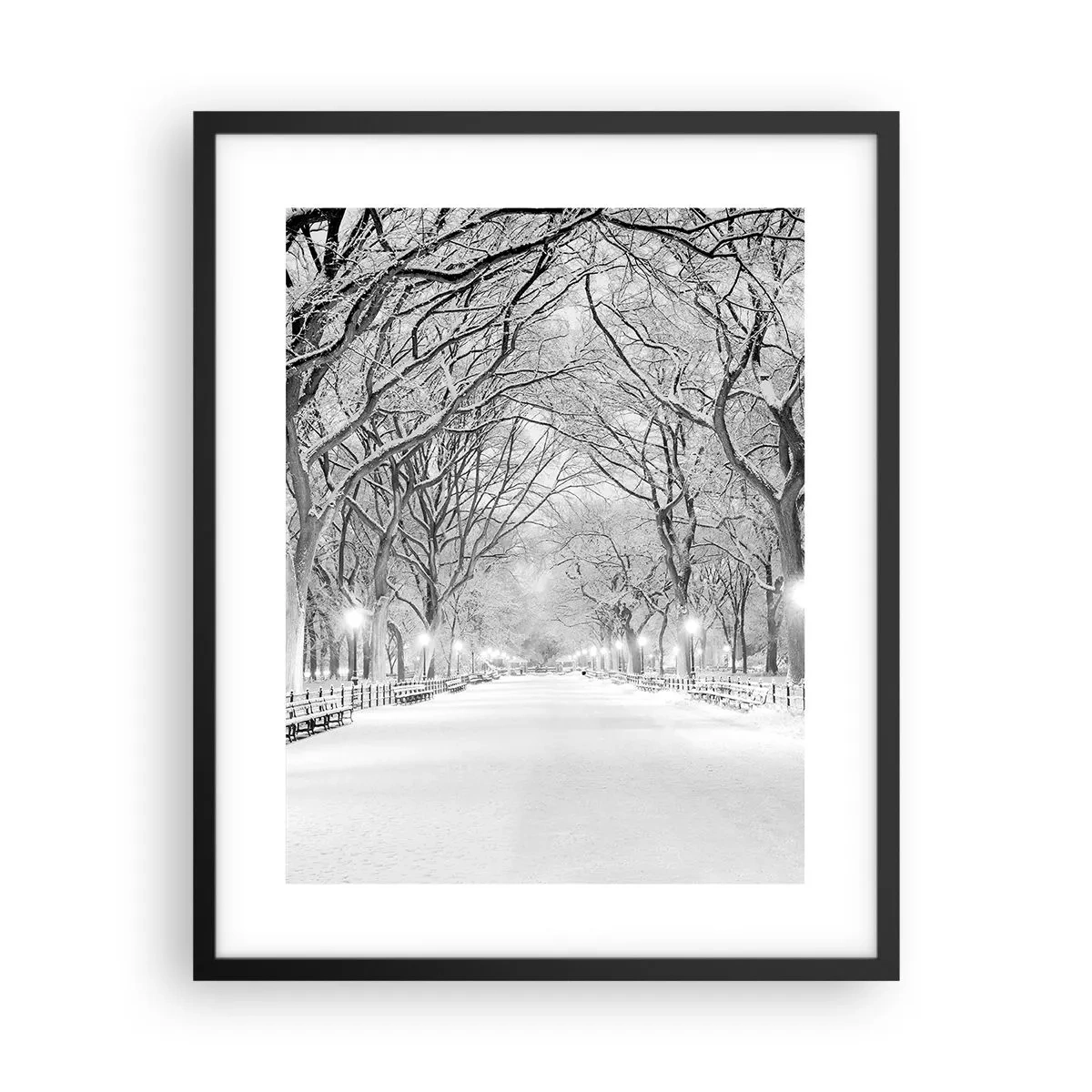 Affiche dans un cadre noir - Poster - Les quatres saisons – l’hiver - 40x50 cm
