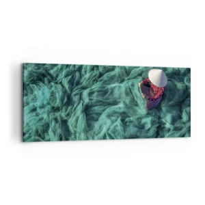 Impression sur toile - Image sur toile - Dans une mer de filet - 100x40 cm