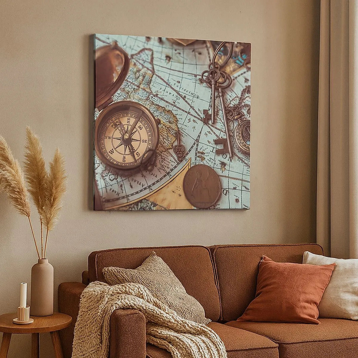 Impression sur toile - Image sur toile - Pour ceux qui recherche l'aventure - 30x30 cm