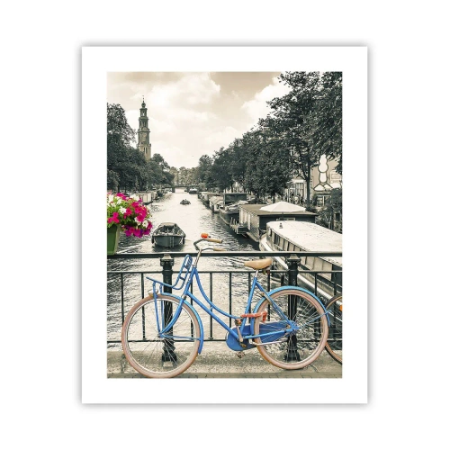 Affiche - Poster - Couleurs de rue d'Amsterdam - 40x50 cm