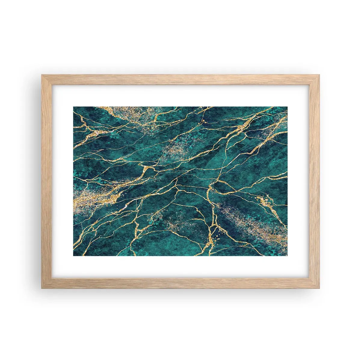 Affiche dans un chêne clair - Poster - Mine d'or - 40x30 cm