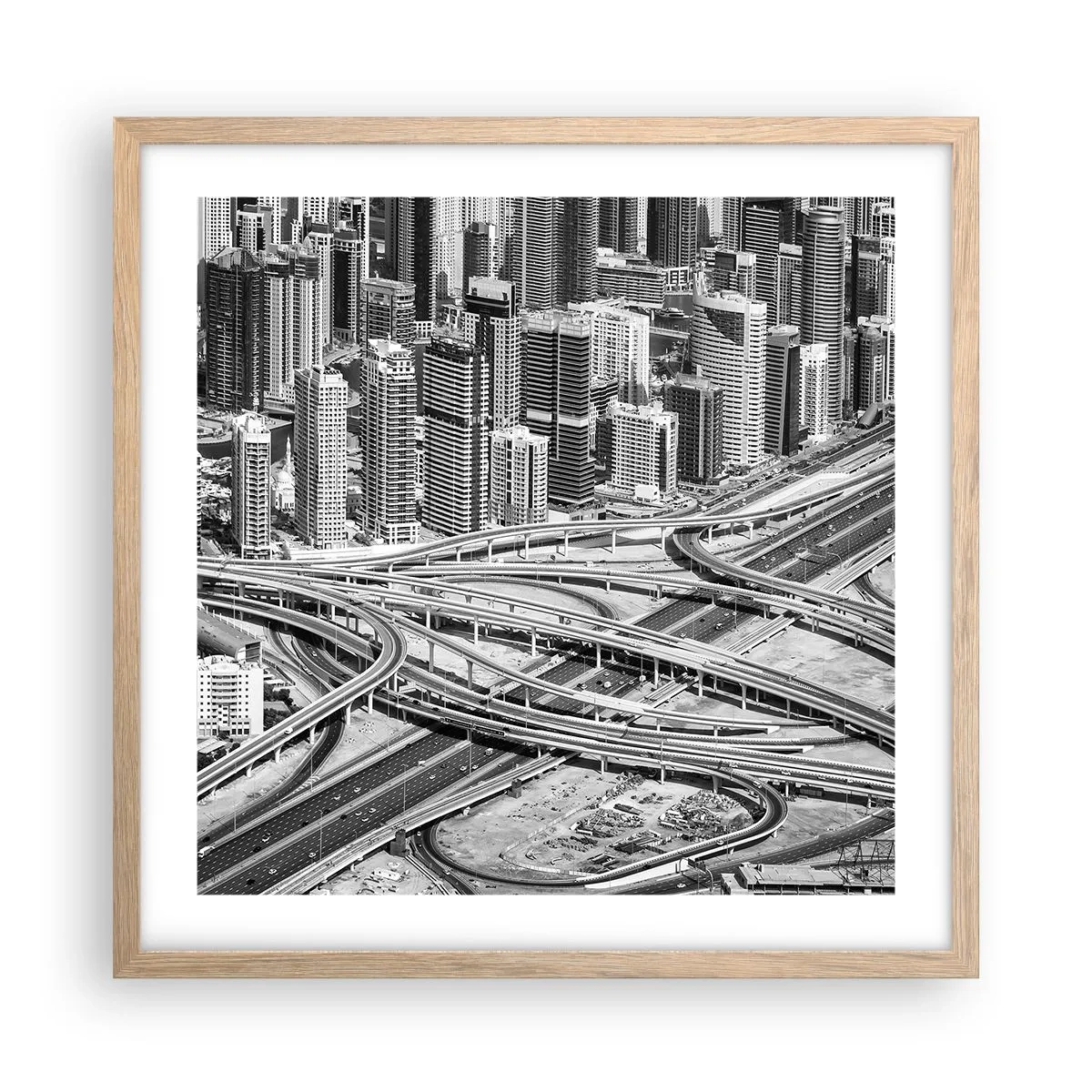 Affiche dans un chêne clair - Poster - Dubaï - la ville impossible - 50x50 cm