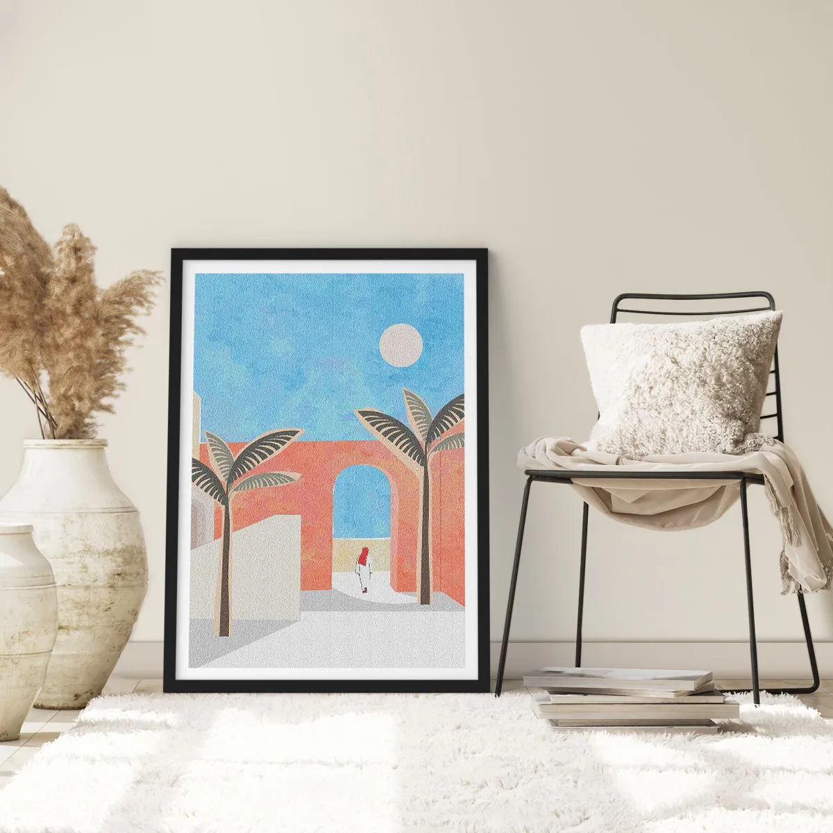 Affiche dans un cadre noir - Poster - Journée arabe - 61x91 cm