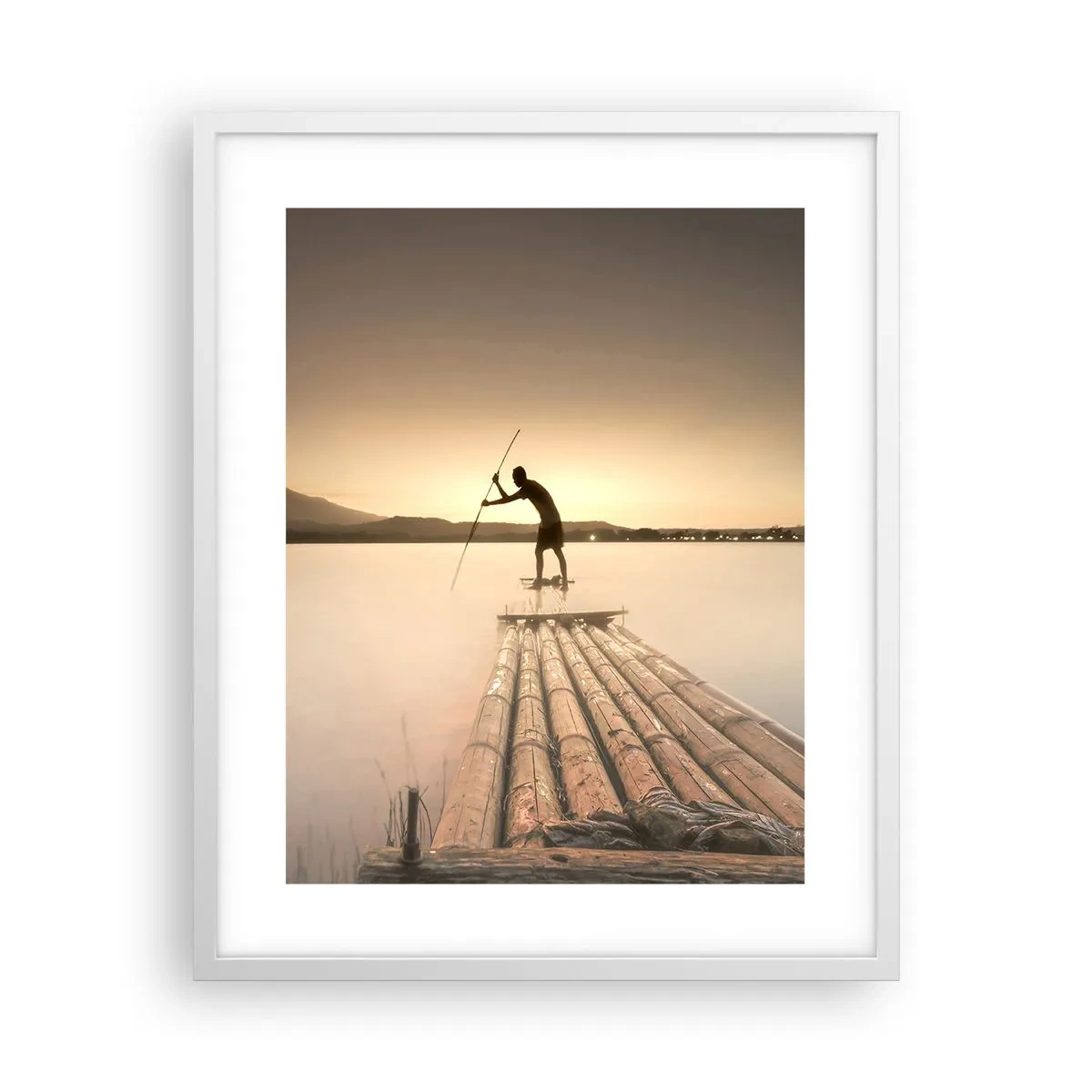 Affiche dans un cadre blanc - Poster - Avant la fin du jour - 40x50 cm