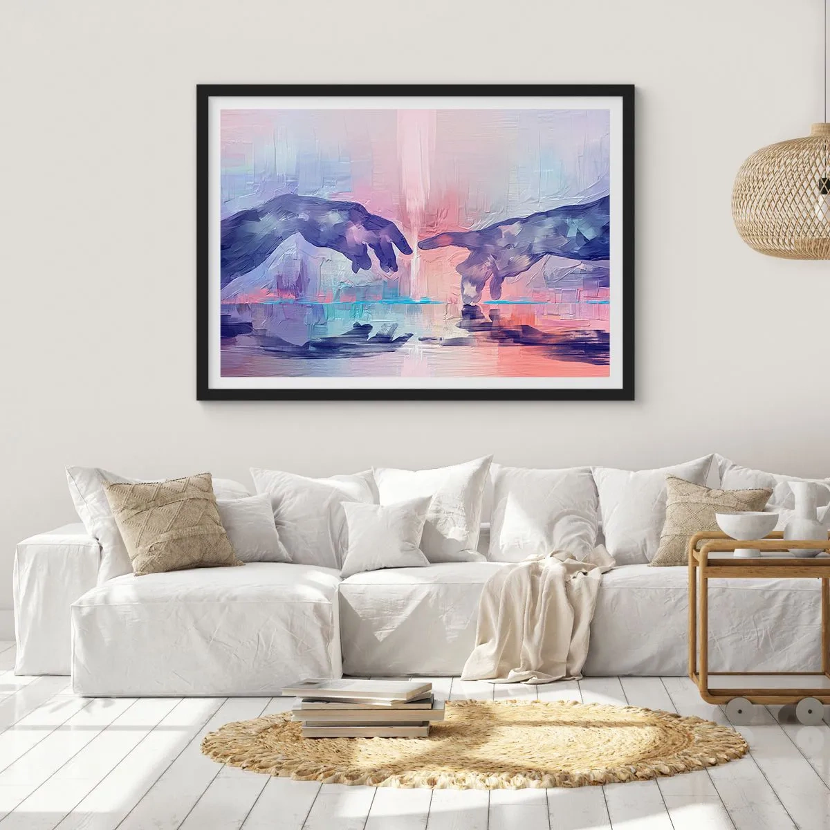 Affiche dans un cadre noir - Poster - Divine étincelle de vie - 40x30 cm