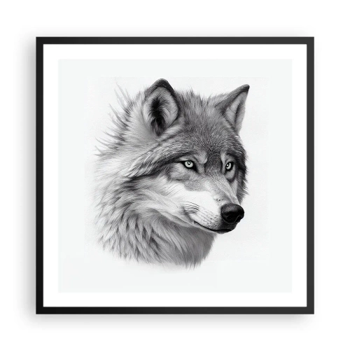 Affiche dans un cadre noir - Poster - Alpha – sans aucun doute - 60x60 cm